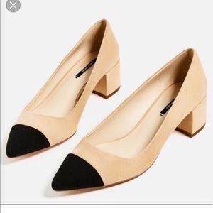 Classy block heel shoes with pointed toes